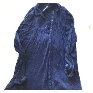 Indigo Oversized Free People Shirt Dress - Size M